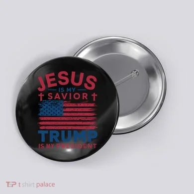Patriotic Christian Support Graphic Button