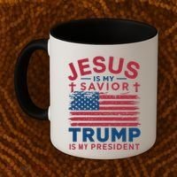 Patriotic Christian Support Graphic Coffee Mug thumb 2