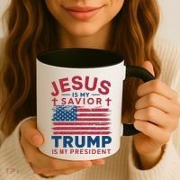 Patriotic Christian Support Graphic Coffee Mug thumb 3