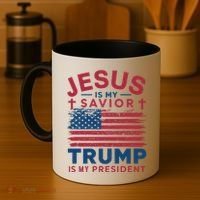Patriotic Christian Support Graphic Coffee Mug thumb 4