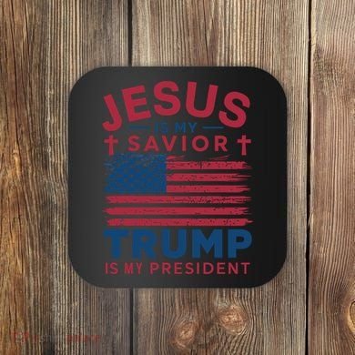 Patriotic Christian Support Graphic Coaster