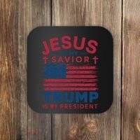 Patriotic Christian Support Graphic Coaster thumb 0
