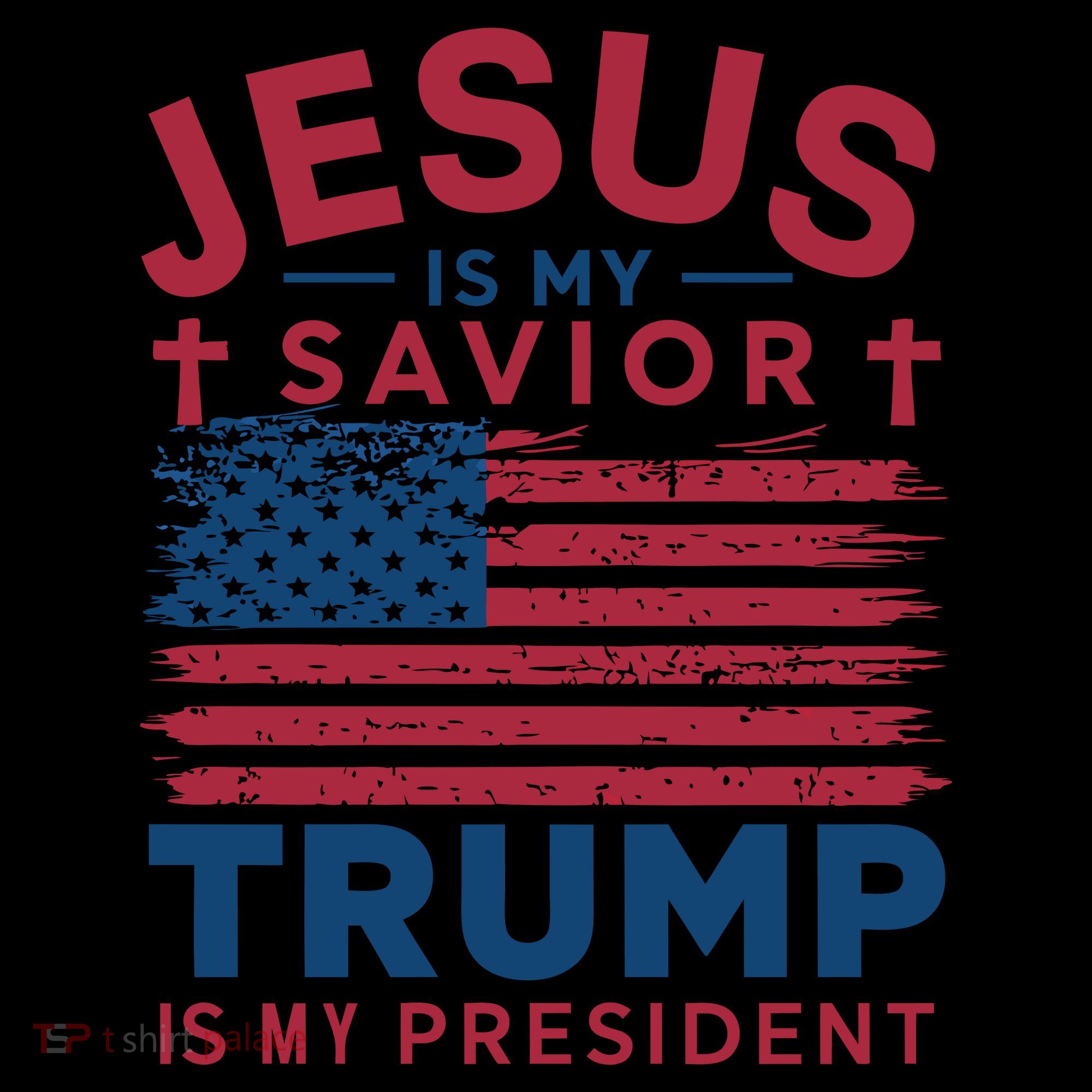 Patriotic Christian Support Graphic Coaster