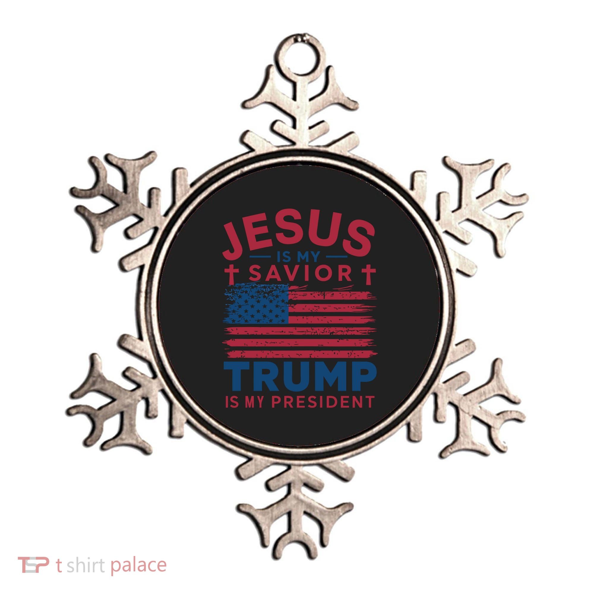 Patriotic Christian Support Graphic Ornament