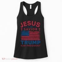 Patriotic Christian Support Graphic Women's Tank Top thumb 0