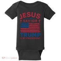 Patriotic Christian Support Graphic Baby Bodysuit thumb 0