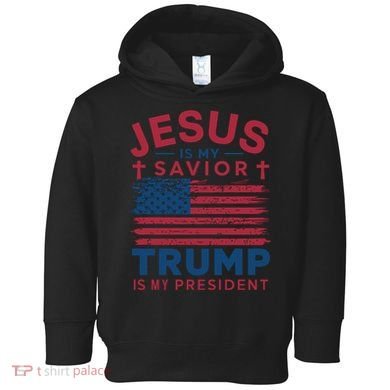 Patriotic Christian Support Graphic Toddler Hoodie