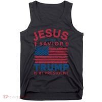 Patriotic Christian Support Graphic Tank Top thumb 0