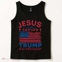Patriotic Christian Support Graphic Tank Top thumb 2