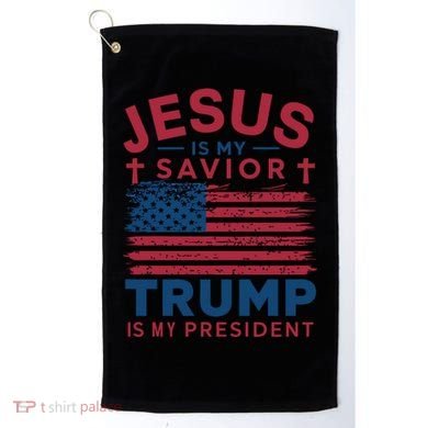 Patriotic Christian Support Graphic Golf Towel