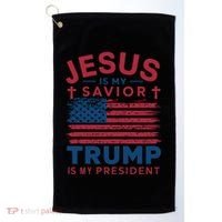 Patriotic Christian Support Graphic Golf Towel thumb 0