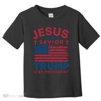 Patriotic Christian Support Graphic Toddler T-Shirt thumb 0