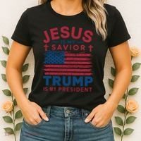 Patriotic Christian Support Graphic Women's T-Shirt thumb 2