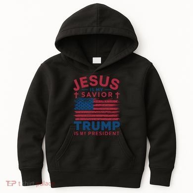 Patriotic Christian Support Graphic Kids Hoodie
