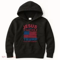 Patriotic Christian Support Graphic Kids Hoodie thumb 0
