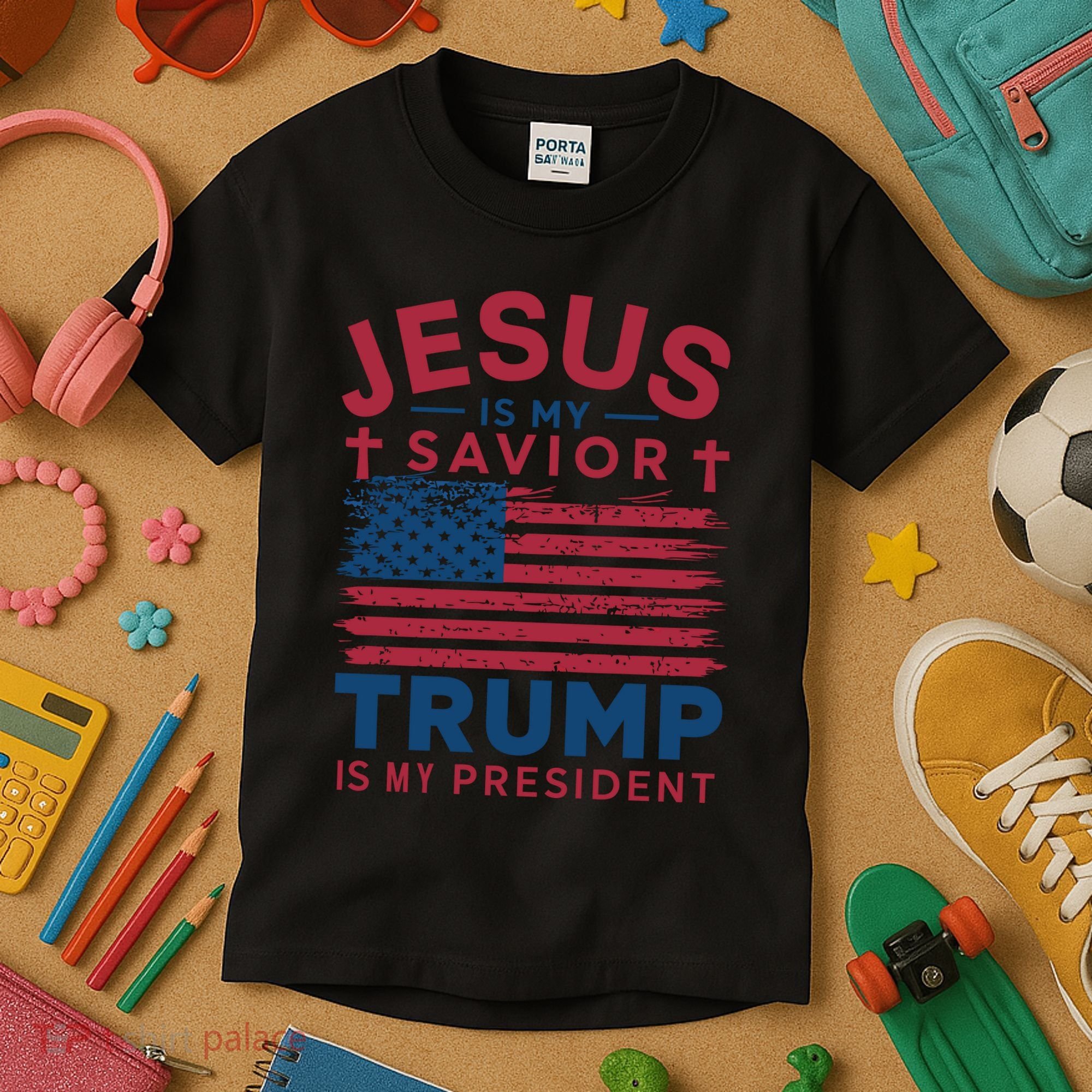 Patriotic Christian Support Graphic Kids T-Shirt