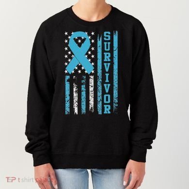 Prostate Cancer Survivor Bold Blue Ribbon Women's Sweatshirt