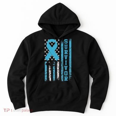 Prostate Cancer Survivor Bold Blue Ribbon Hoodie