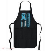 Prostate Cancer Survivor Bold Blue Ribbon Apron thumb 0