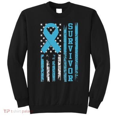 Prostate Cancer Survivor Bold Blue Ribbon Sweatshirt