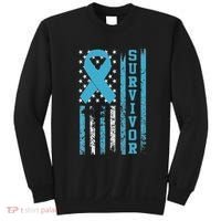 Prostate Cancer Survivor Bold Blue Ribbon Sweatshirt thumb 0