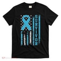 Prostate Cancer Survivor Bold Blue Ribbon T-Shirt thumb 0