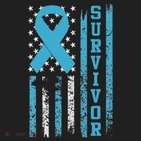 Prostate Cancer Survivor Bold Blue Ribbon Beanie thumb 2
