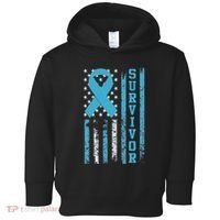 Prostate Cancer Survivor Bold Blue Ribbon Toddler Hoodie thumb 0