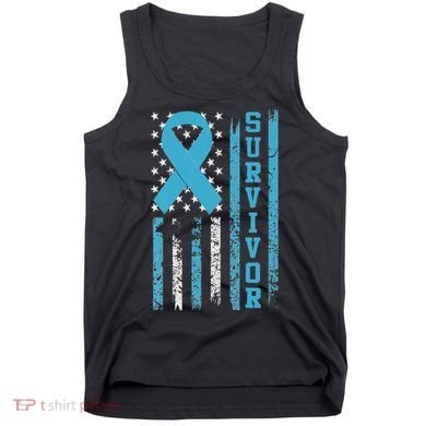 Prostate Cancer Survivor Bold Blue Ribbon Tank Top