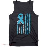 Prostate Cancer Survivor Bold Blue Ribbon Tank Top thumb 0