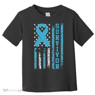 Prostate Cancer Survivor Bold Blue Ribbon Toddler T-Shirt
