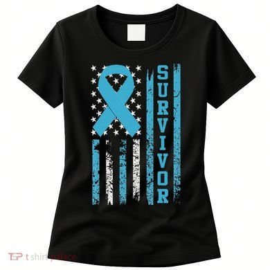 Prostate Cancer Survivor Bold Blue Ribbon Women's T-Shirt
