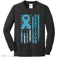 Prostate Cancer Survivor Bold Blue Ribbon Kids Long Sleeve Shirt thumb 0