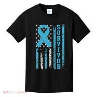 Prostate Cancer Survivor Bold Blue Ribbon Kids T-Shirt thumb 0