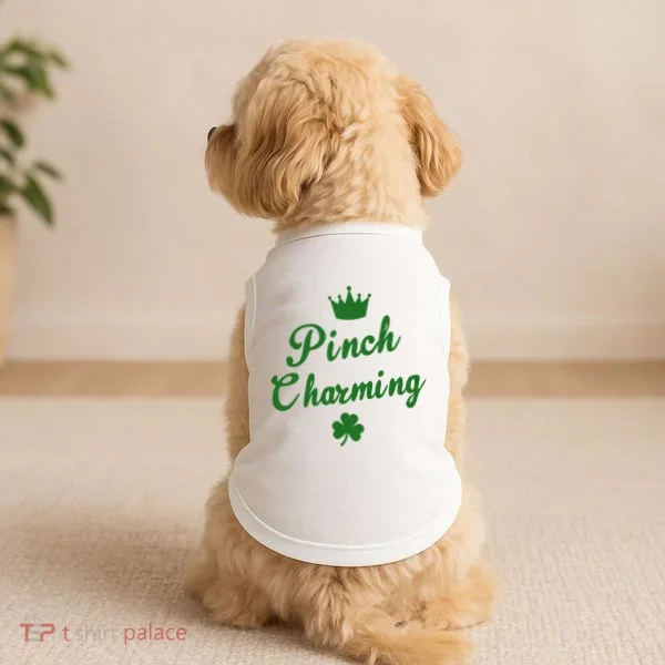 Pinch Charming St Patricks Day Doggie Tank