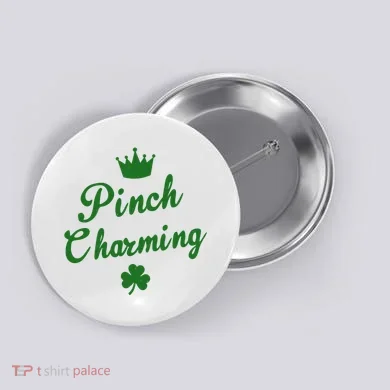 Pinch Charming St Patricks Day Button