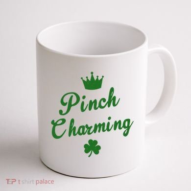 Pinch Charming St Patricks Day Coffee Mug back