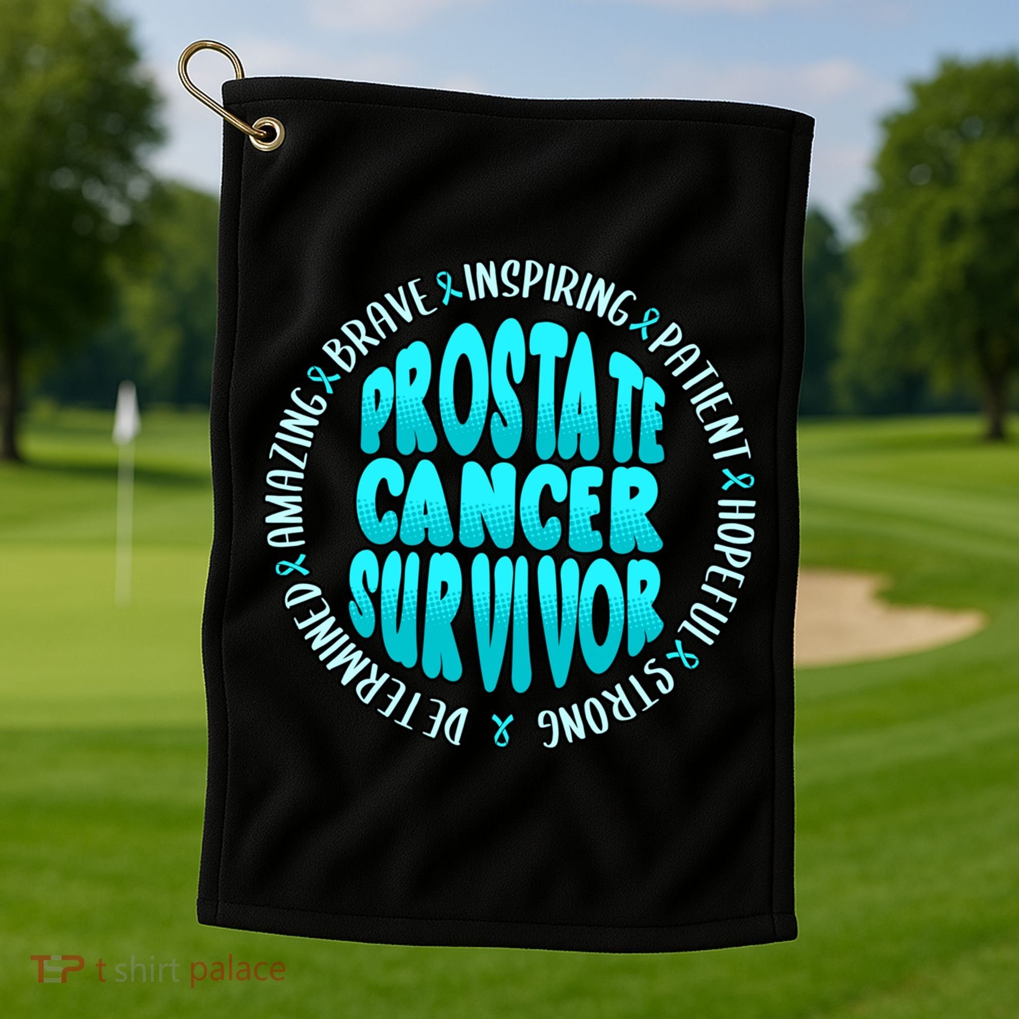 Prostate Cancer Survivor Cute Gift Golf Towel