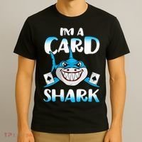 Poker Card Shark Casino Gamble Beach T-Shirt thumb 3