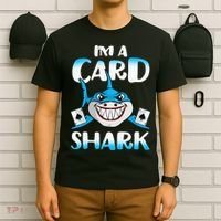 Poker Card Shark Casino Gamble Beach T-Shirt thumb 6