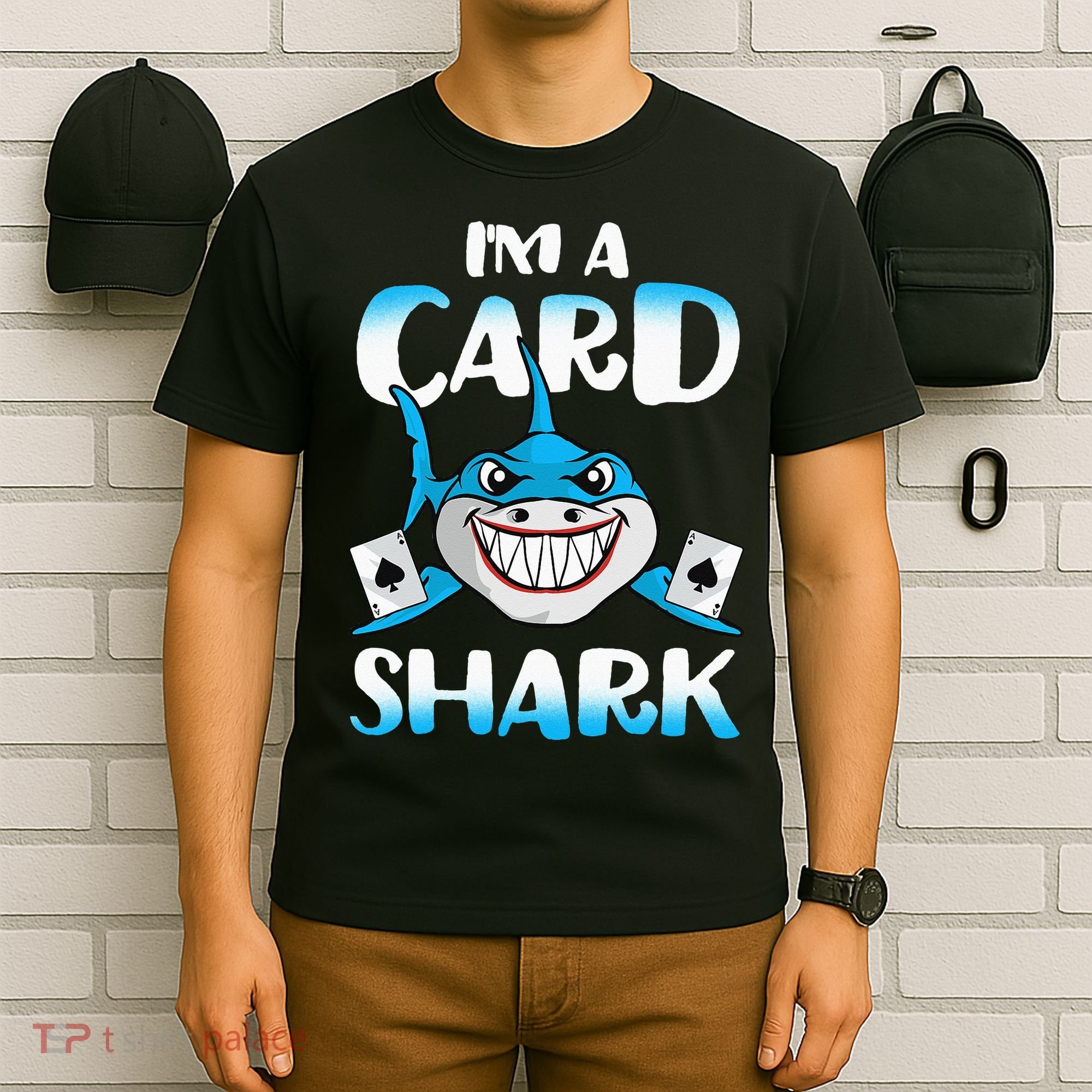 Poker Card Shark Casino Gamble Beach T-Shirt