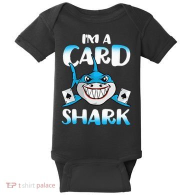 Poker Card Shark Casino Gamble Beach Baby Bodysuit
