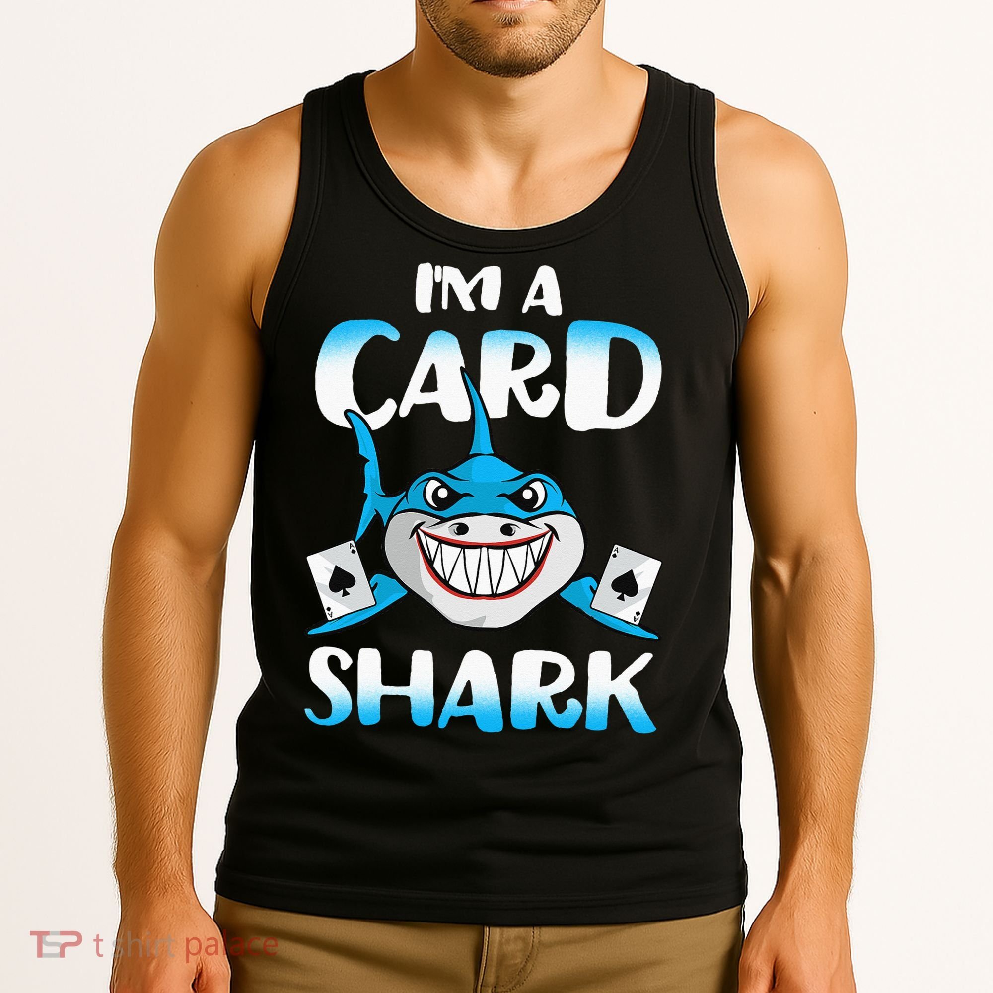 Poker Card Shark Casino Gamble Beach Tank Top