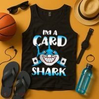 Poker Card Shark Casino Gamble Beach Tank Top thumb 4