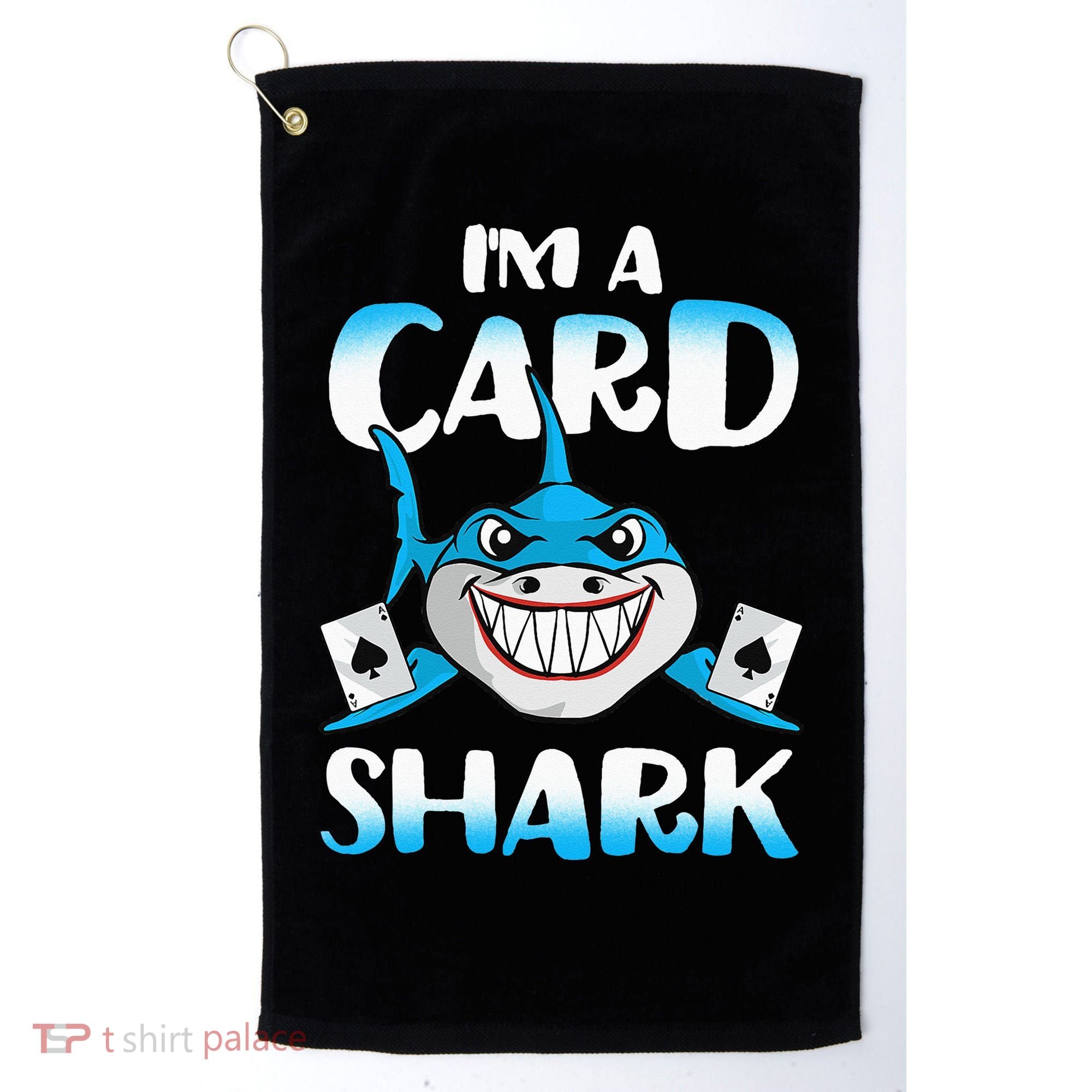 Poker Card Shark Casino Gamble Beach Golf Towel
