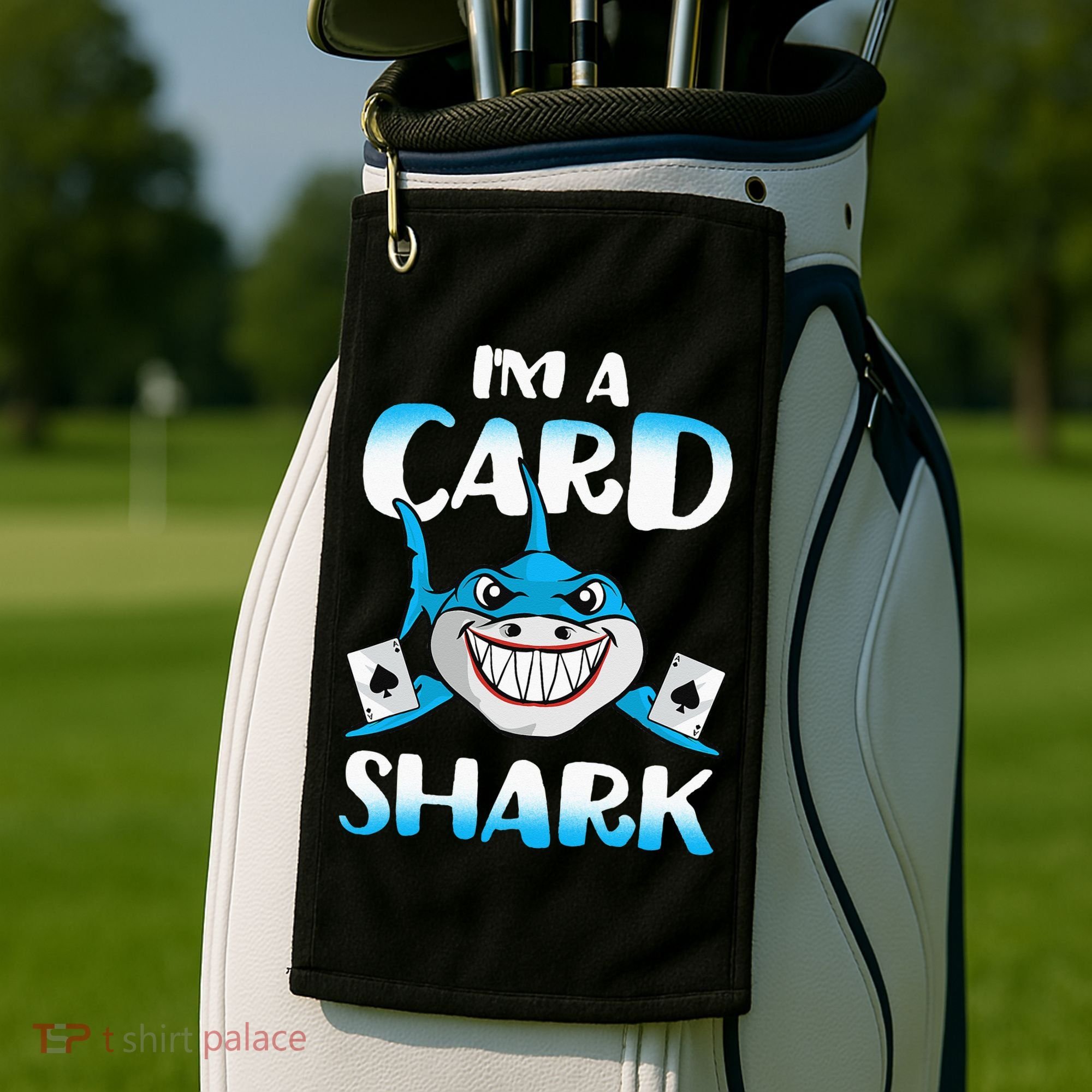 Poker Card Shark Casino Gamble Beach Golf Towel