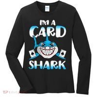 Poker Card Shark Casino Gamble Beach Women's Long Sleeve Shirt thumb 0