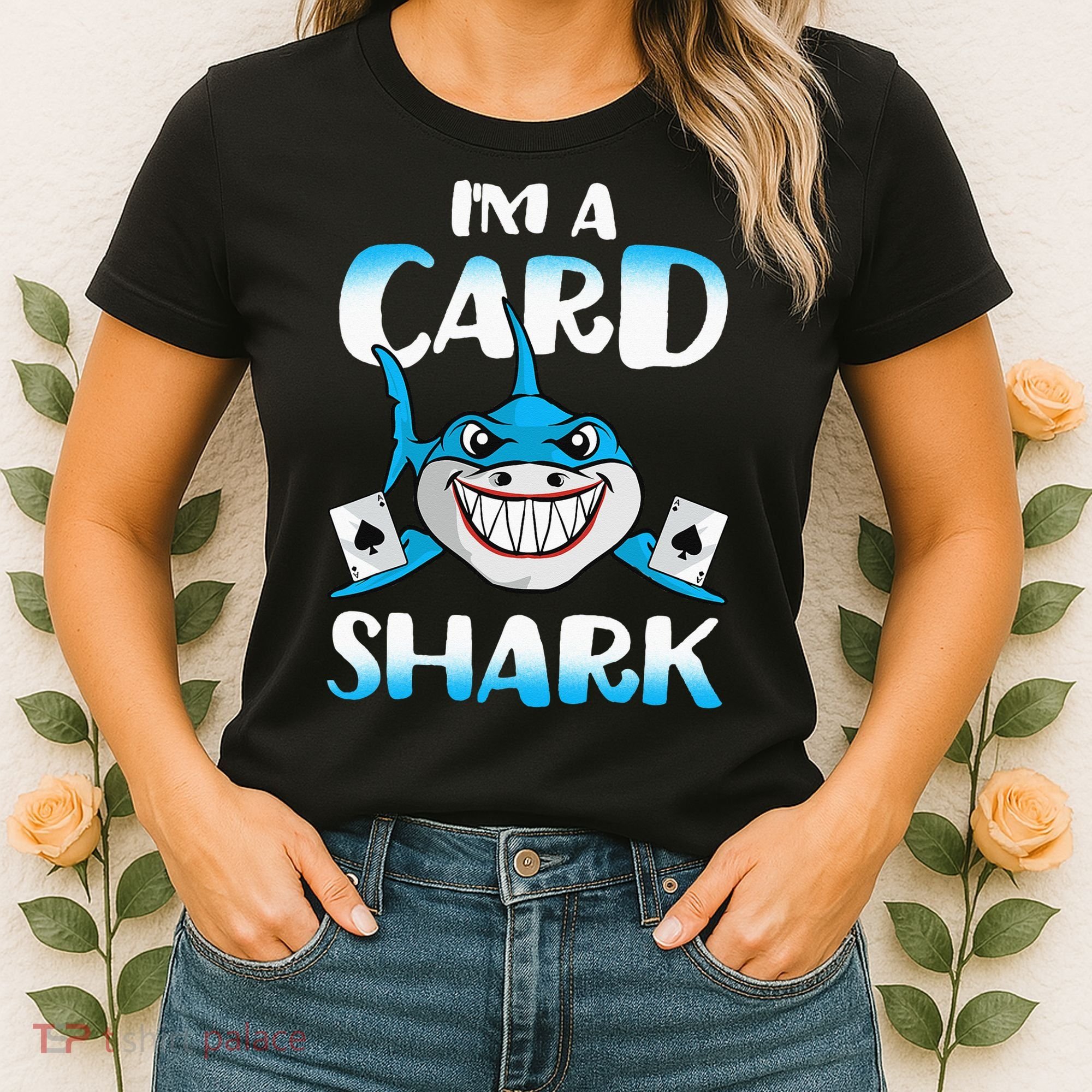 Poker Card Shark Casino Gamble Beach Women's T-Shirt