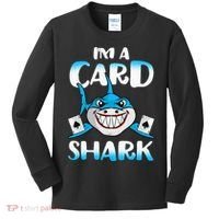 Poker Card Shark Casino Gamble Beach Kids Long Sleeve Shirt thumb 0