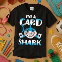 Poker Card Shark Casino Gamble Beach Kids T-Shirt thumb 3